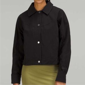 lululemon Black Button-Front Jean Jacket